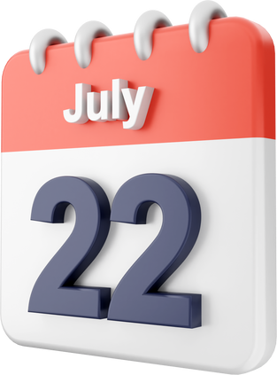 3d calendar july 22