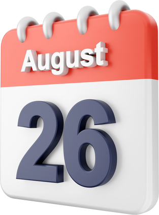 3d calendar august 26