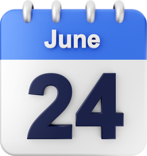 3d calendar june 24